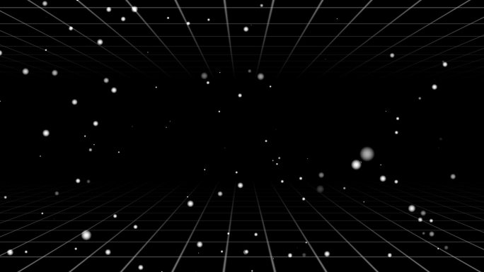 白色空间感网格上升粒子动画-无缝循环