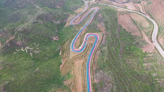 山西太原环城自行车赛道东山段彩色公路4K