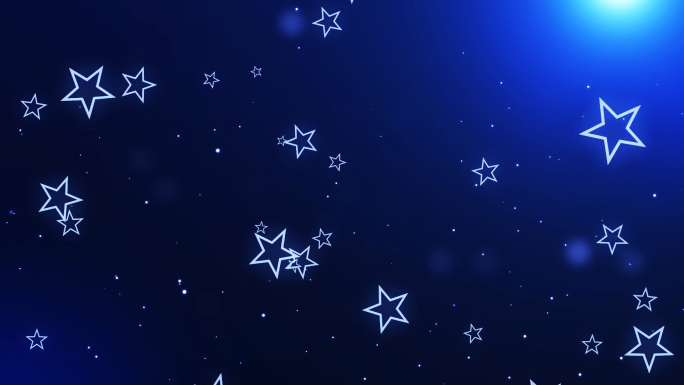 蓝色唯美梦幻五角星LED背景视频