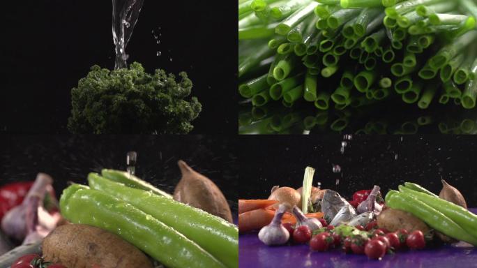 新鲜蔬菜1000帧高速摄影