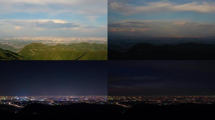 山顶拍摄 北京城市入夜延时摄影