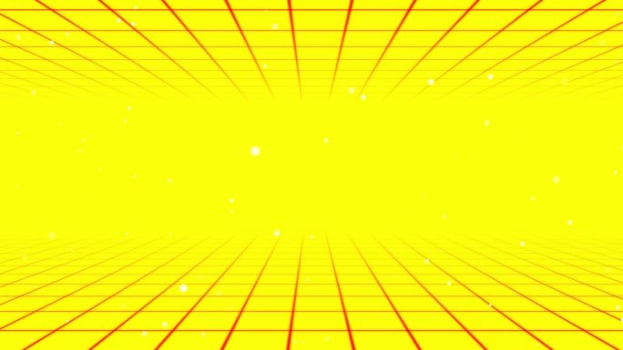 黄色空间感网格粒子扑面而来动画视频-循环
