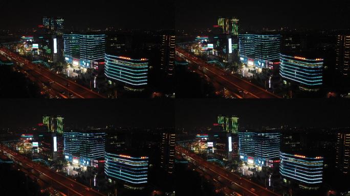 上海闵行区媒体立面夜景