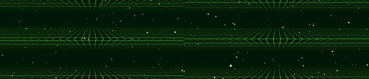 宽屏绿色空间感网格粒子迎面而来动画-循环
