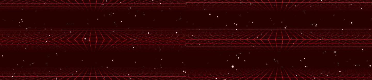 宽屏红色空间感网格粒子迎面而来动画-循环