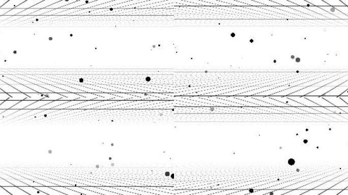 宽屏白色空间感网格粒子迎面而来动画-循环