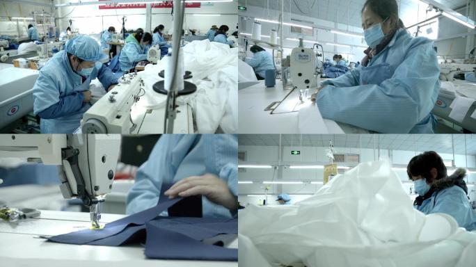 4k纺织厂生产镜头