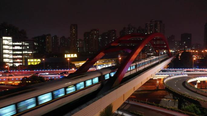 高架车流上海立交桥