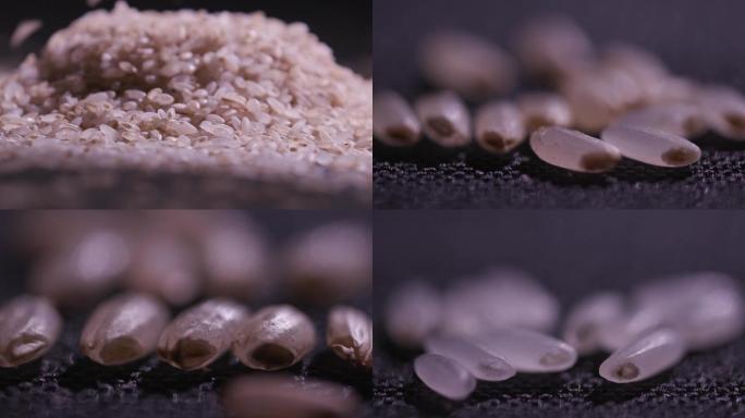 胚芽米米粒高速摄影微距摄影