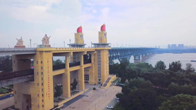 南京长江大桥4k航拍