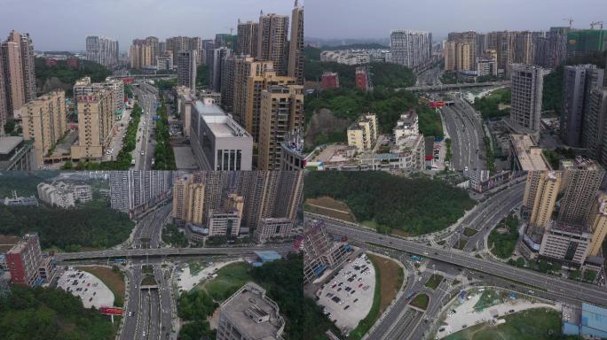 4K-原素材十堰交通道路北京南路与上海路