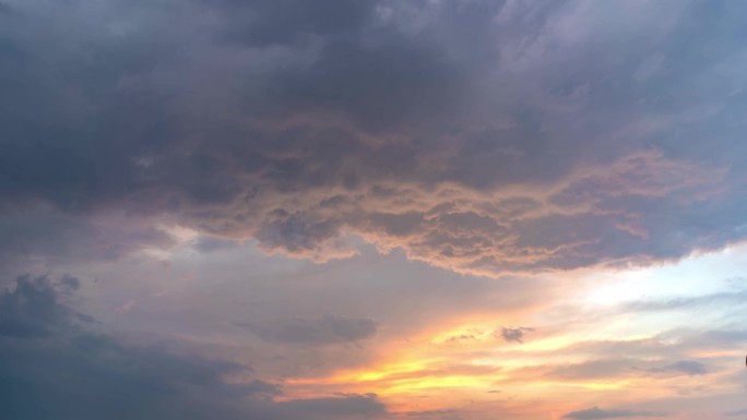 云彩延时4k晚霞雨后云霞暴雨