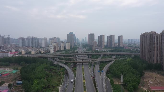 4K-原素材-河北邯郸东环立交桥航拍1