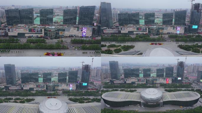 4K-原素材-中国邯郸环球中心航拍