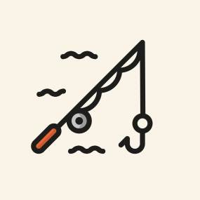 钓鱼竿钓鱼mg动画卡通2d简笔视频素材