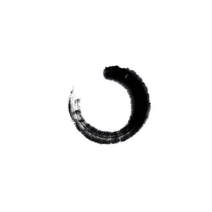 2组水墨圆形墨迹带通道