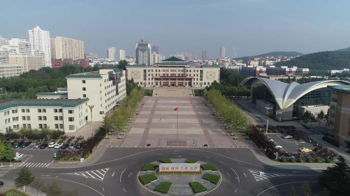 大连民族学院4k航拍实拍素材学校