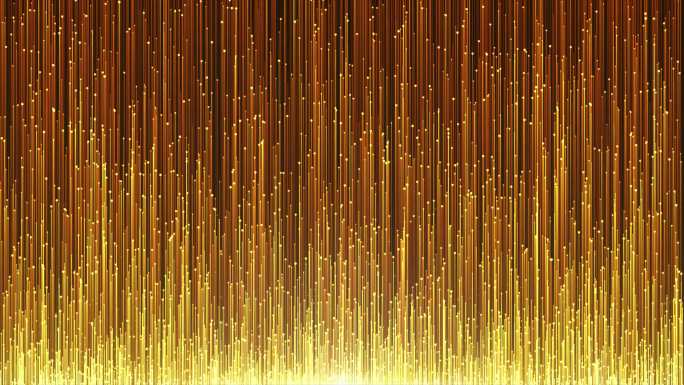 金色粒子线条上升