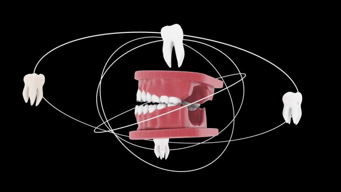 （带通道）三维科技口腔牙齿视频