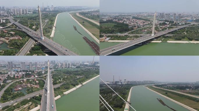 济宁运河大桥航拍
