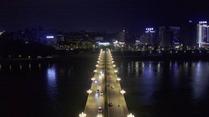 4K-原素材-安康汉水大桥航拍