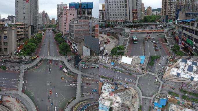 4K-原素材-安康大桥路过街天桥