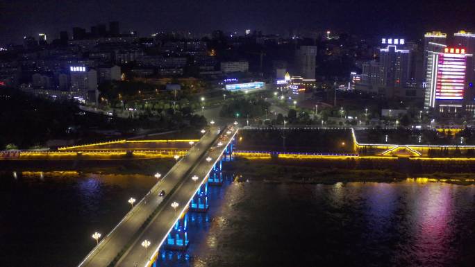 4K-原素材-安康汉水大桥航拍