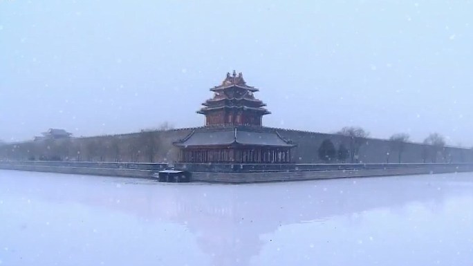 冬天雪中北京