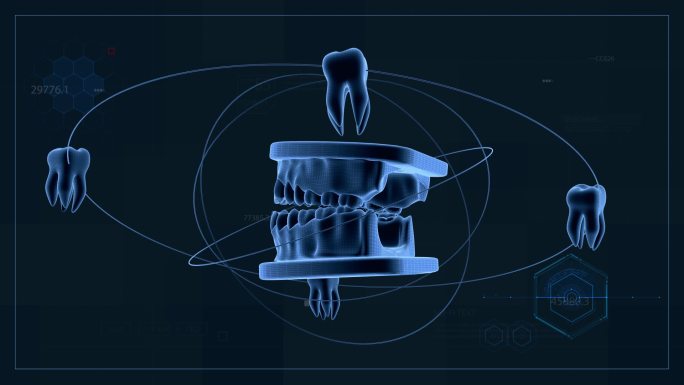 科技三维口腔牙齿展示效果视频