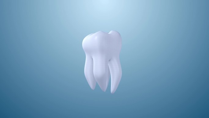 （带通道）4K白色牙齿三维动画视频