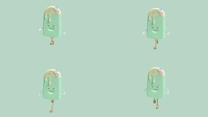 跑步的冰棍-c4d建模