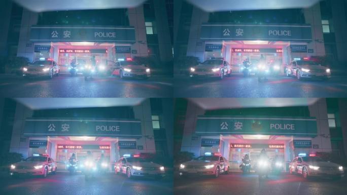 【阿莱】民警深夜摩托车出警巡逻执勤