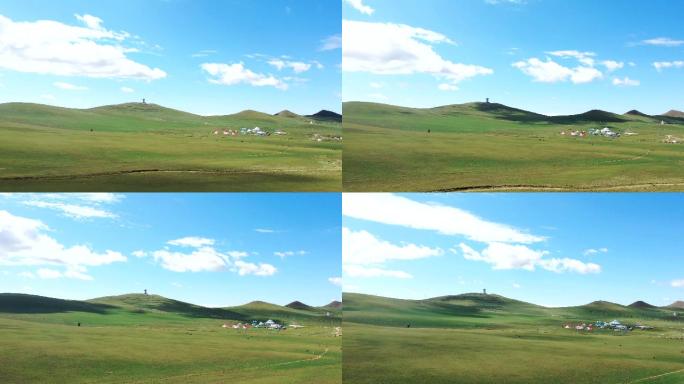 锡林郭勒草原蒙古包大范围延时摄影
