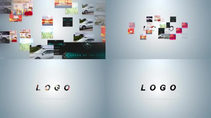 图片汇聚LOGO文字简洁片头片尾