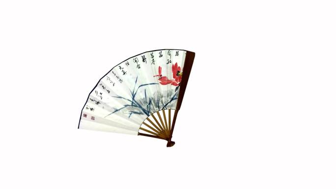 中国风折扇古风扇子开合视频素材