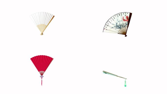中国风折扇古风扇子开合视频素材