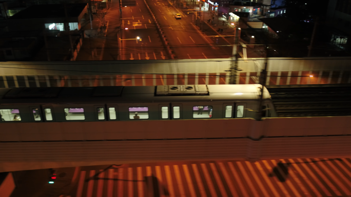 上海地铁3、4号线轻轨环球港【4K】