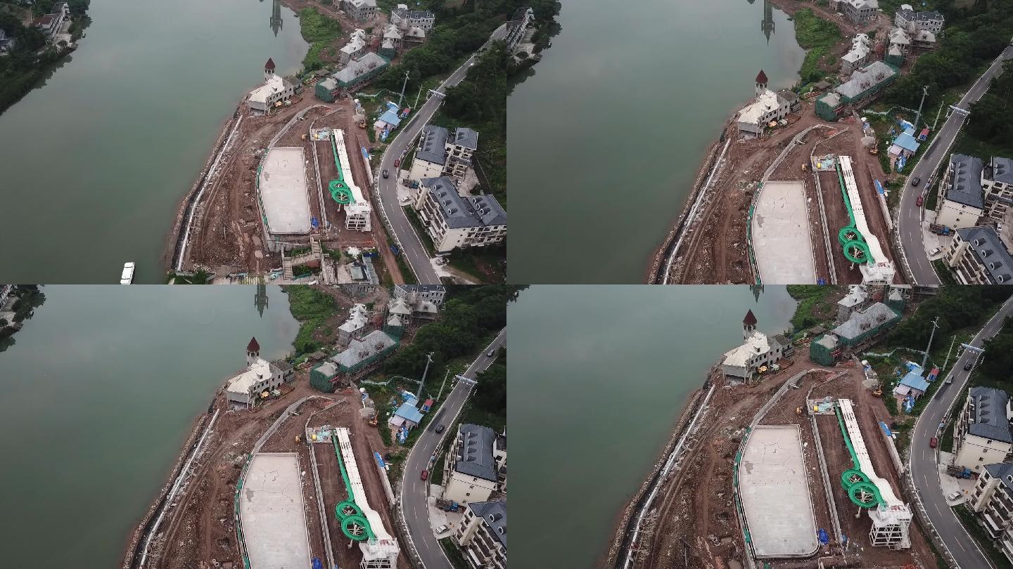 桫椤湖建设工地14航拍（1080P）