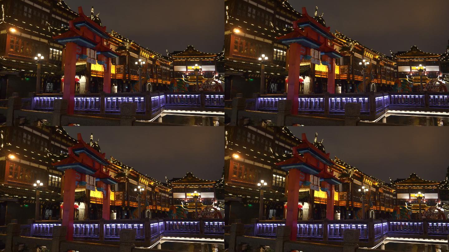 城隍庙上海街道下雨10
