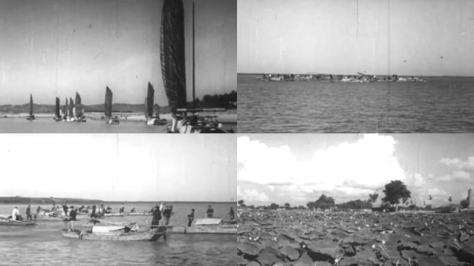 上世纪初河北湖泊渔民渔船