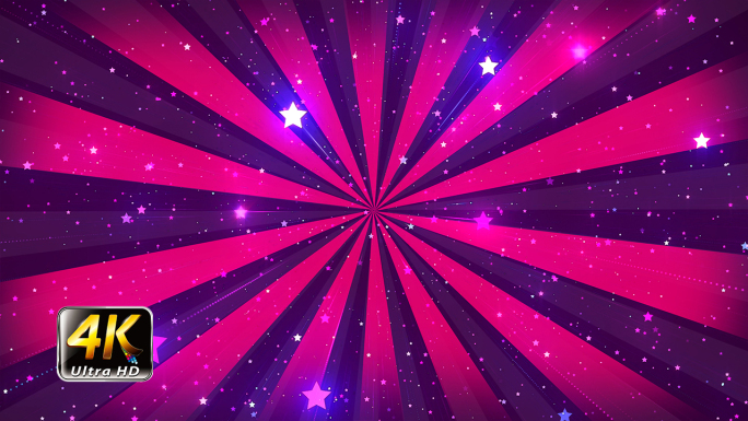 星星放射状发射红粉紫色动态底图背景