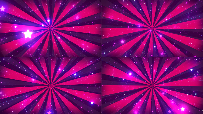 星星放射状发射红粉紫色动态底图背景