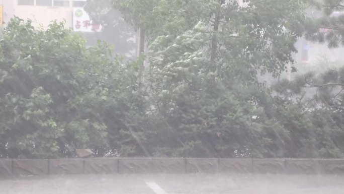 实拍冰雹大雨雨水下雨雨滴空镜