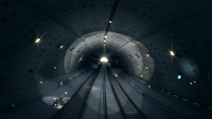 三维火车隧道