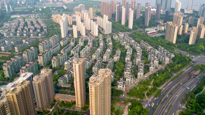 杭州江干区庆春东路新塘路小区楼宇【4K】