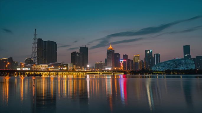 沈阳浑河夜景4k延时