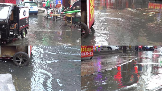 城中村打工族社区暴雨发生洪水