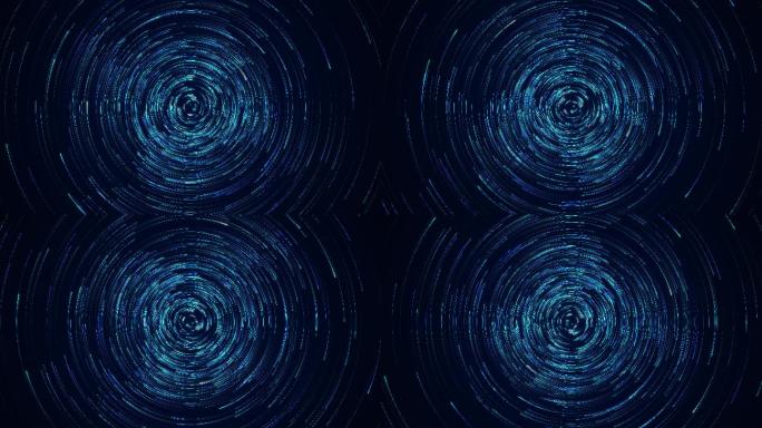 蓝色唯美星星粒子轨迹动画视频