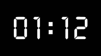 【原创4k】现代液晶白色2分钟倒数计时视频素材