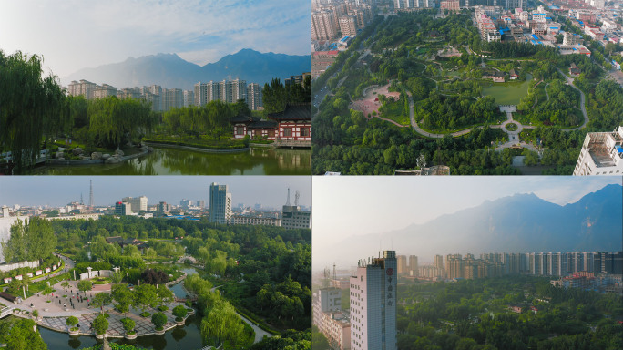 【4K】山西永济市蒲园航拍